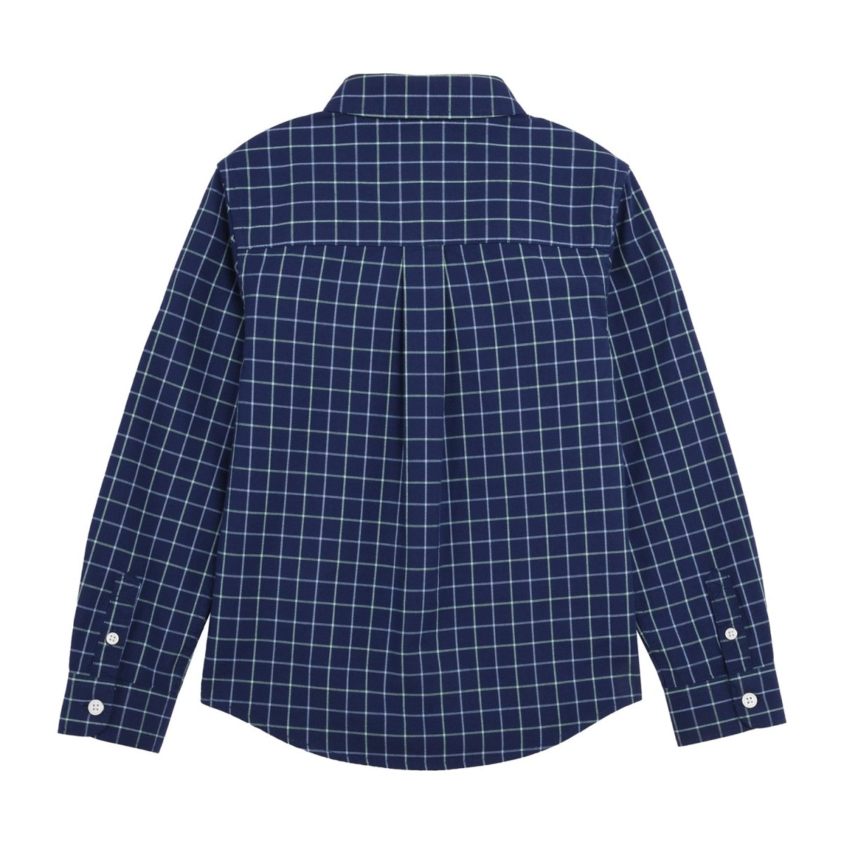 Junior Cotton Oxford Full Opening Long Sleeve Slim Fit Embroidery Garment Wash Shirt - Giordano