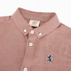 Giordano Junior Cotton Oxford Full Opening Long Sleeve Slim Fit Embroidery Garment Wash Shirt - Premium Shirts