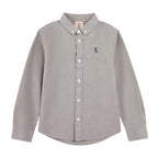 Giordano Junior Cotton Oxford Full Opening Long Sleeve Slim Fit Embroidery Garment Wash Shirt - Premium Shirts