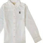 Giordano Junior Cotton Oxford Full Opening Long Sleeve Slim Fit Embroidery Garment Wash Shirt - Premium Shirts