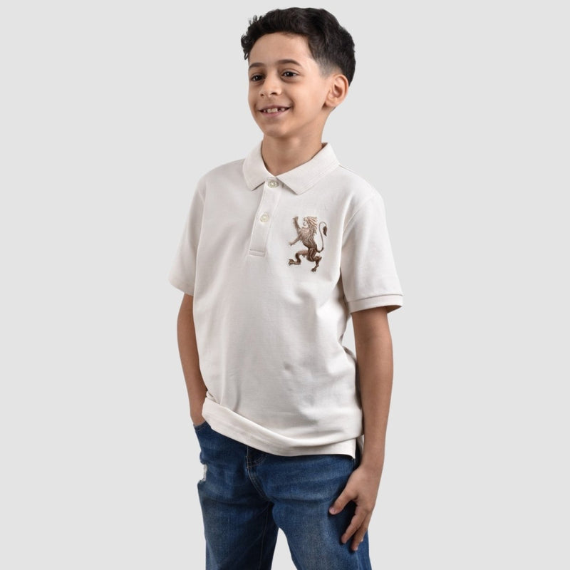 Junior Embroidery Short Sleeve Bold Polo 4 Y - Shop Giordano
