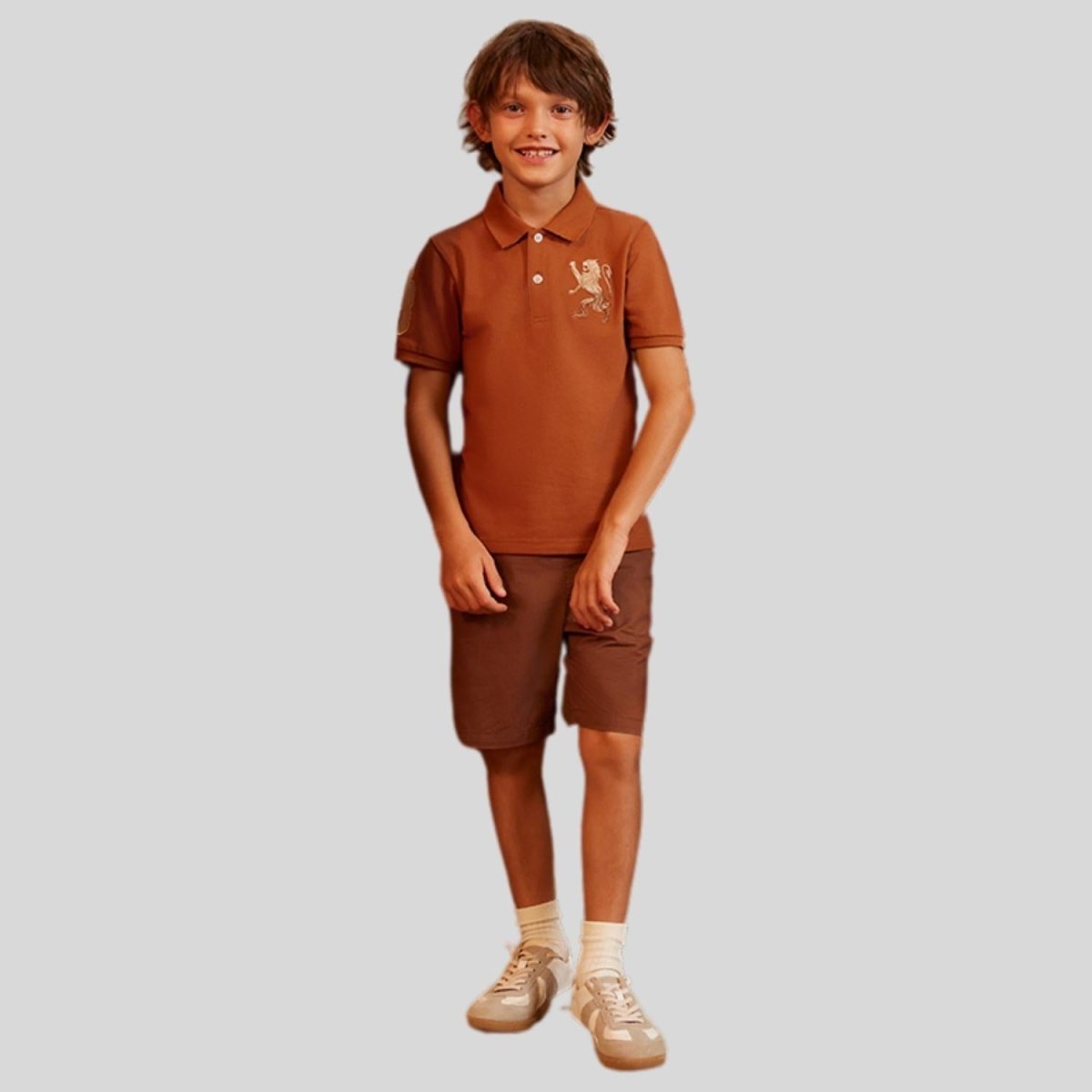 Junior Embroidery Short Sleeve Bold Polo - Giordano