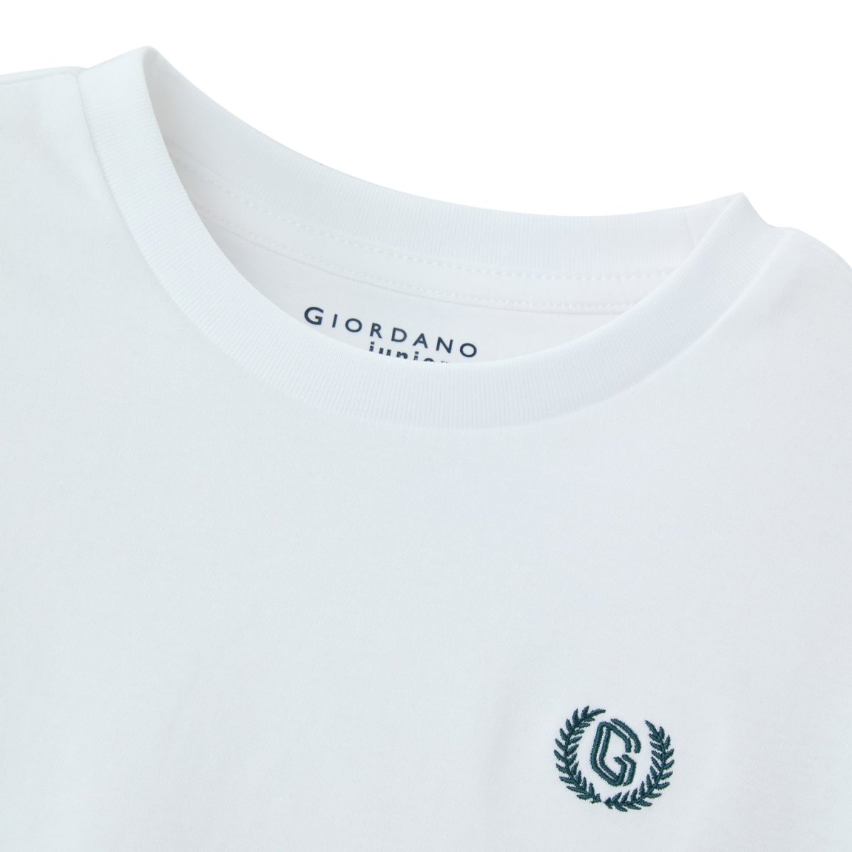 Giordano Junior Liquid Touch Embroidered Smart Tee - Soft Cotton Interlock - Premium Tee