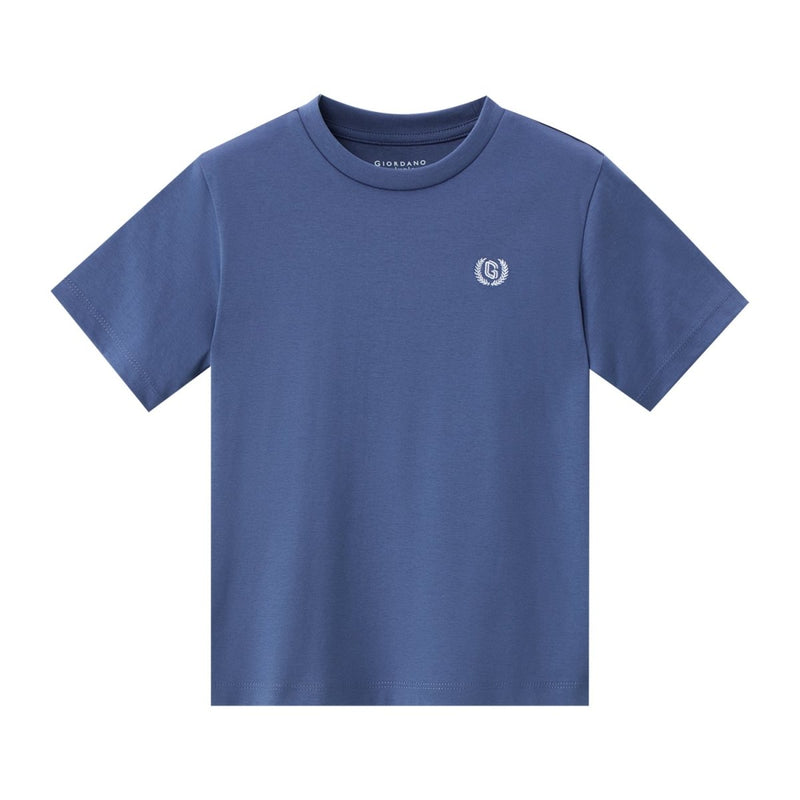 Giordano Junior Liquid Touch Embroidered Smart Tee - Soft Cotton Interlock - Premium Tee