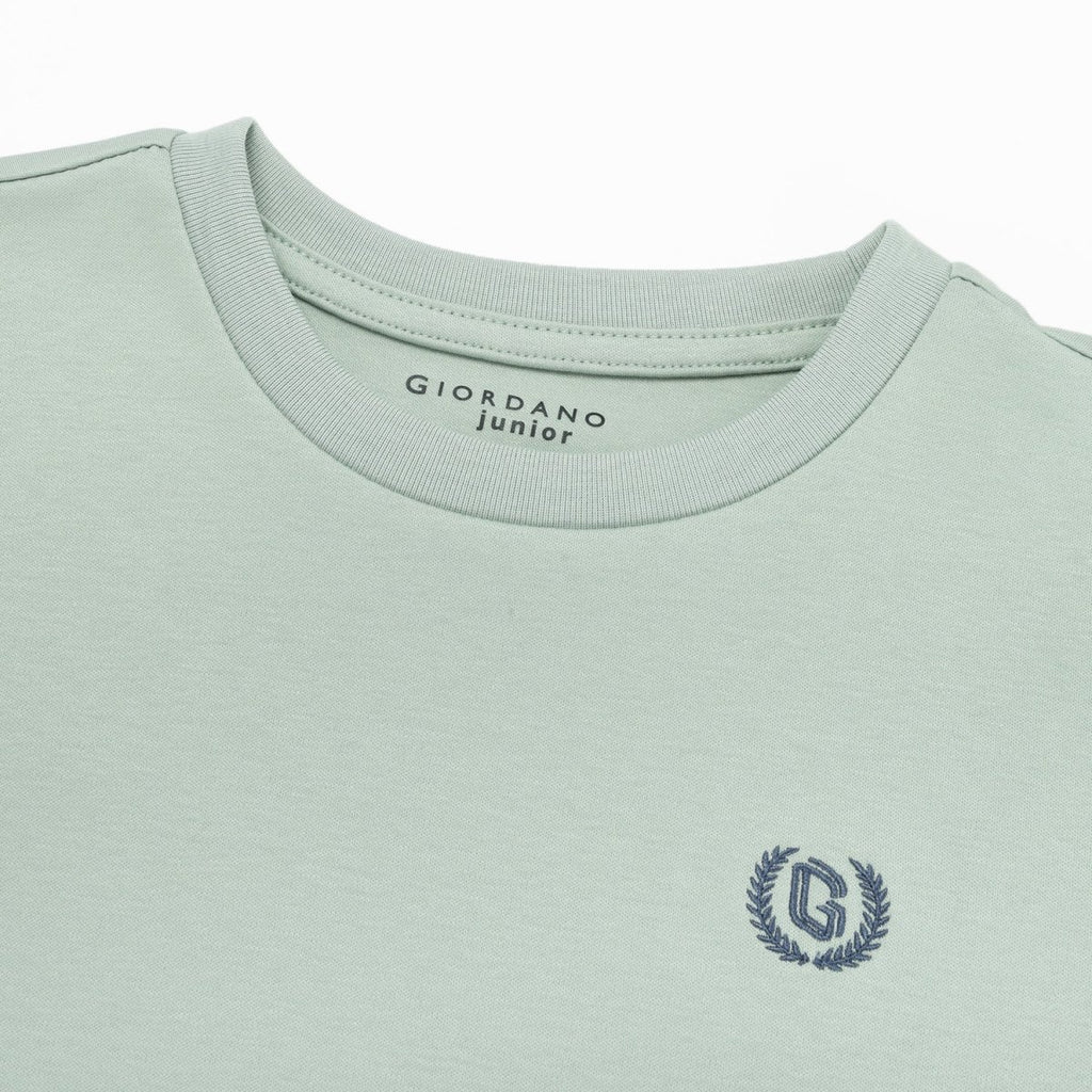 Giordano Junior Liquid Touch Embroidered Smart Tee - Soft Cotton Interlock - Premium Tee