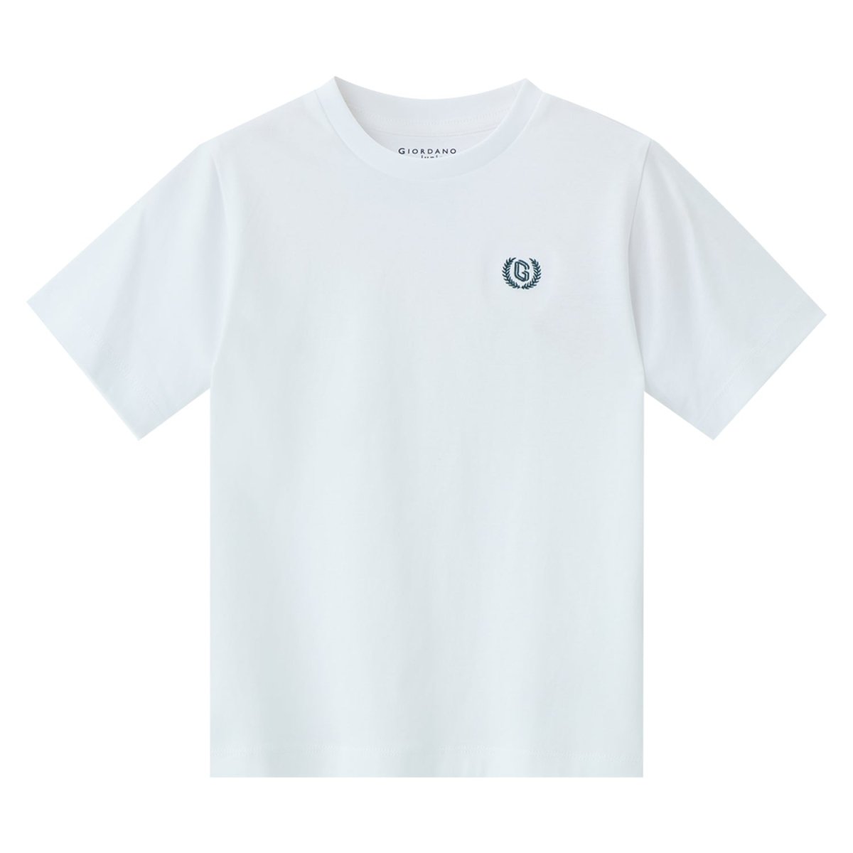 Giordano Junior Liquid Touch Embroidered Smart Tee - Soft Cotton Interlock - Premium Tee