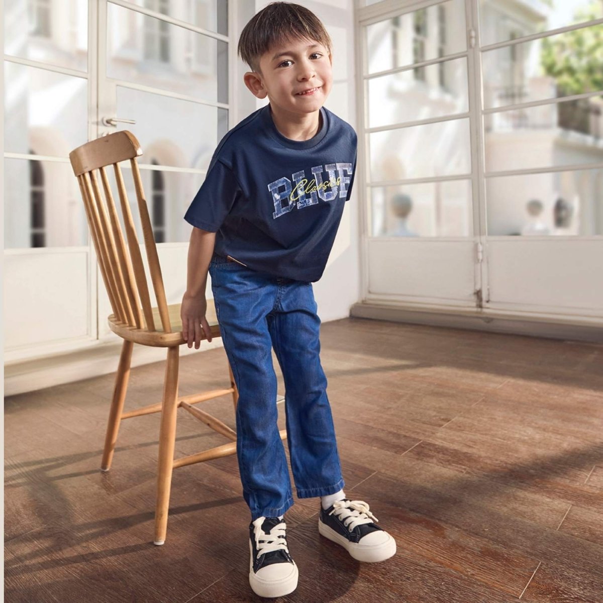 Junior Lyocell Denim Jeans - Comfortable Tapered Fit With Elastic Waist - Giordano