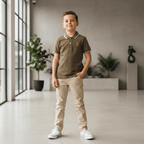 Junior's Slim Fit Cotton Pique Signature Embroidery Polo 100 - Shop Giordano