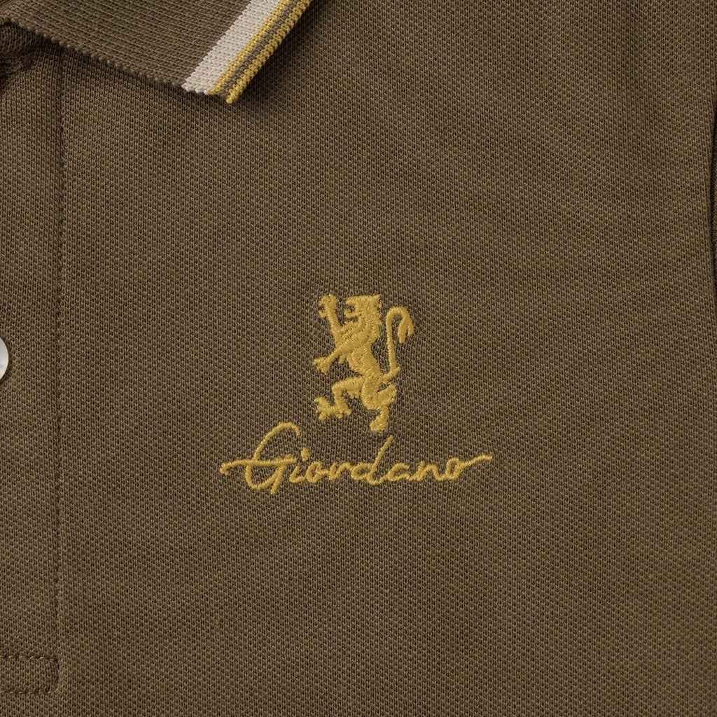 Junior's Slim Fit Cotton Pique Signature Embroidery Polo 100 - Shop Giordano