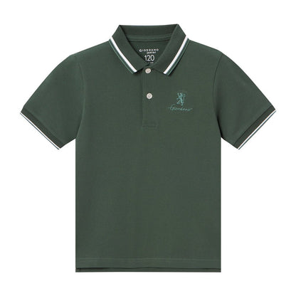 Junior's Slim Fit Cotton Pique Signature Embroidery Polo - Giordano