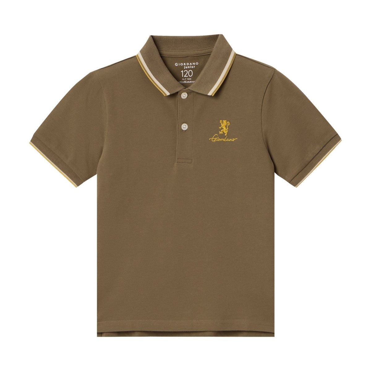 Junior's Slim Fit Cotton Pique Signature Embroidery Polo - Giordano