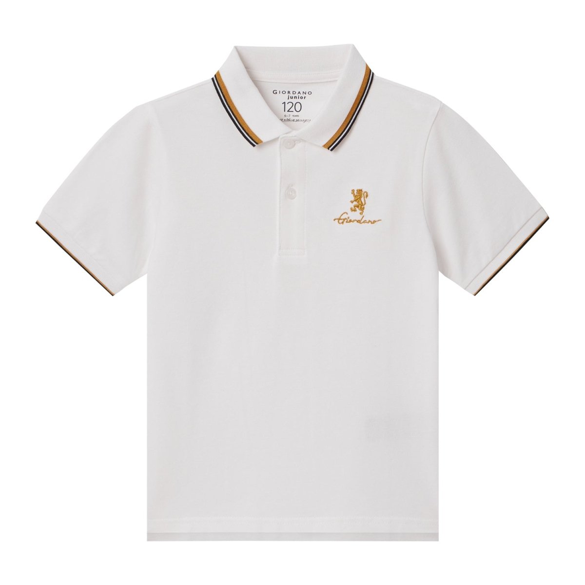 Junior's Slim Fit Cotton Pique Signature Embroidery Polo - Giordano