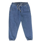 Kids' 100% Cotton Denim Joggers - Elastic Waist, Comfortable 4 Y - Shop Giordano