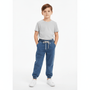 Kids' 100% Cotton Denim Joggers - Elastic Waist, Comfortable 4 Y - Shop Giordano