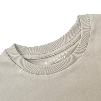 Kids' Comfort Fit Interlock Crew Neck Embroidered Tee - Giordano