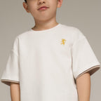 Kids' Comfort Fit Interlock Crew Neck Embroidered Tee 4 Y - Shop Giordano