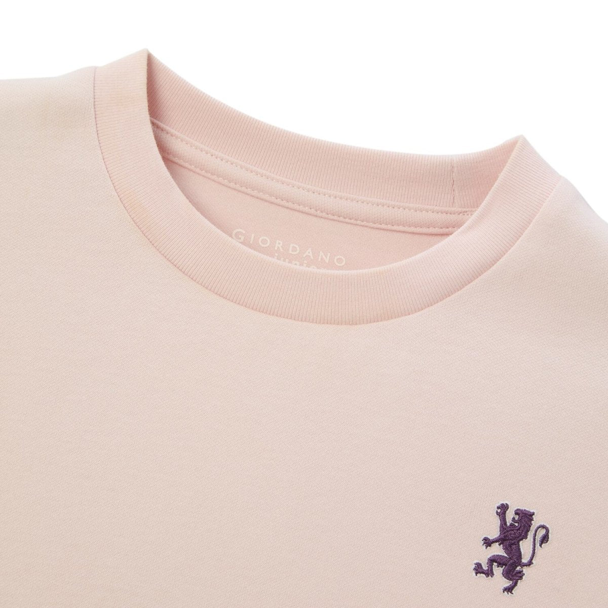 Giordano Kid's' Comfort Fit Interlock Crew Neck Embroidered Tee - Premium Tee