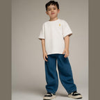 Kids' Comfort Fit Interlock Crew Neck Embroidered Tee 4 Y - Shop Giordano