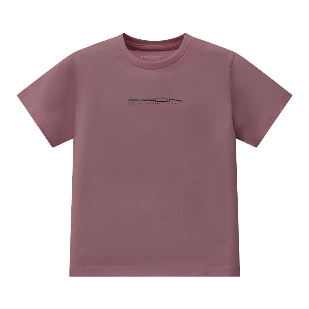 Giordano Kid's Comfort Fit Printed Crew Neck Cotton Tee - Premium Print Tee