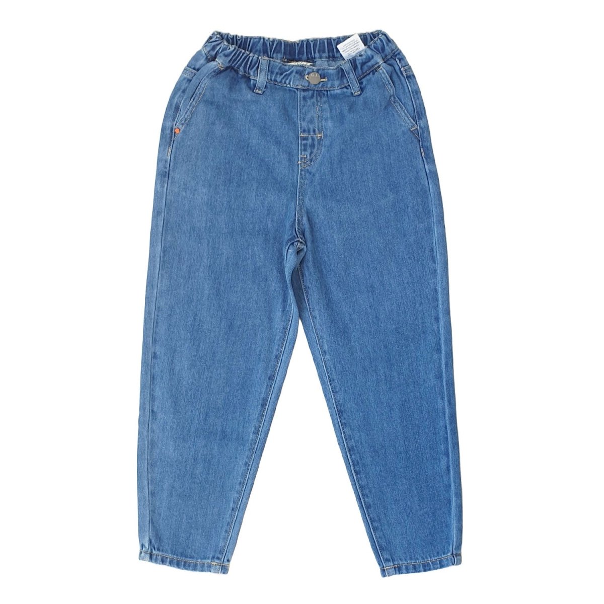 Kids' Comfy Cotton Denim Jeans | Relaxed Fit, Elastic Waist - Giordano