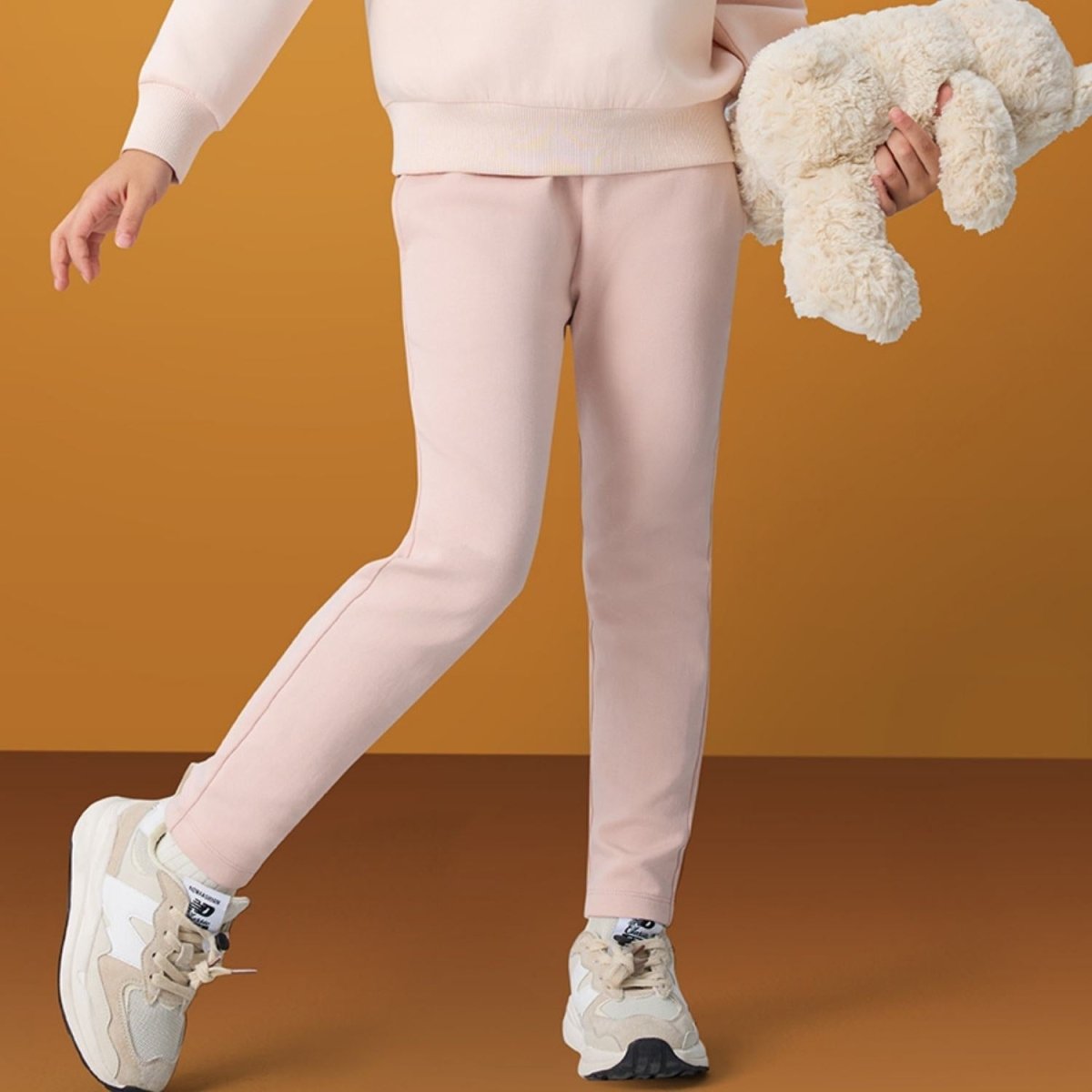 Kid's Cotton Blend Interlock Elastic Waist Soft Knit Joggers - Giordano
