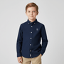 Giordano Kid's Cotton Oxford Long Sleeve Shirt With Embroidery - Premium Shirts