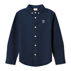 Giordano Kid's Cotton Oxford Long Sleeve Shirt With Embroidery - Premium Shirts