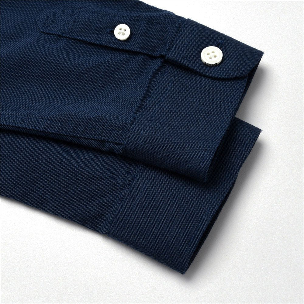 Giordano Kid's Cotton Oxford Long Sleeve Shirt With Embroidery - Premium Shirts