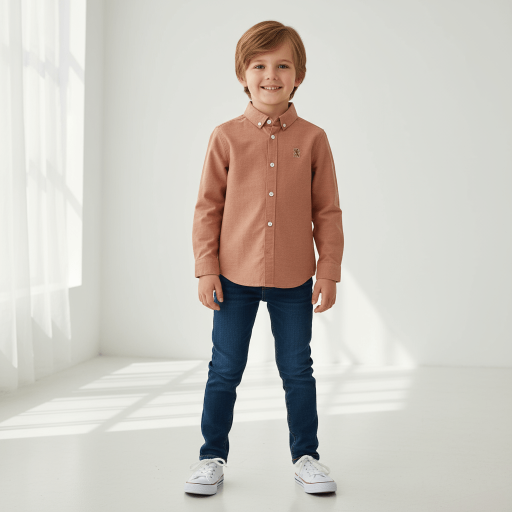 Kids' Cotton Oxford Shirt 4 Y - Shop Giordano