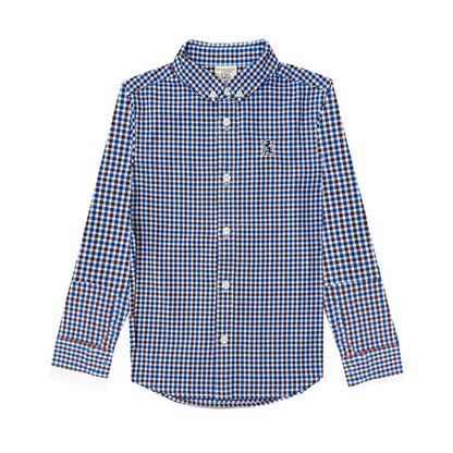 Kids' Cotton Oxford Shirt: Full Button, Embroidered & Garment Washed - Giordano