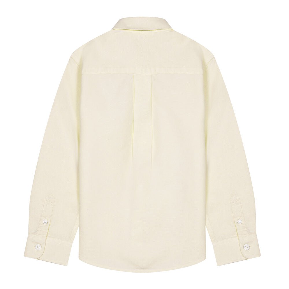 Kids' Cotton Oxford Shirt: Full Button, Embroidered & Garment Washed - Giordano