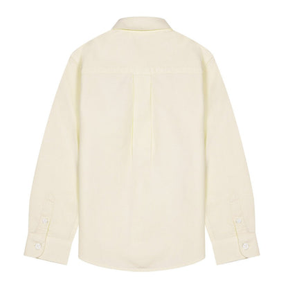 Kids' Cotton Oxford Shirt: Full Button, Embroidered & Garment Washed - Giordano