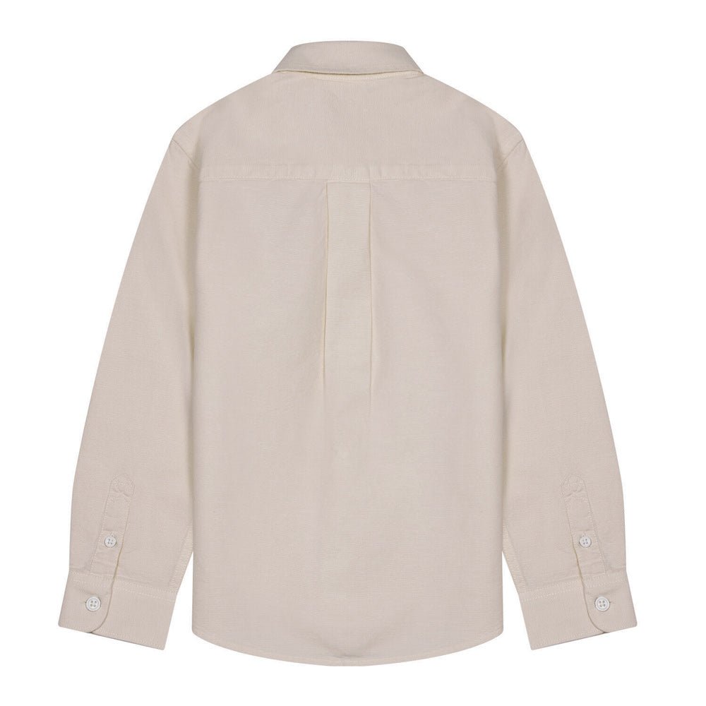 Kids' Cotton Oxford Shirt: Full Button, Embroidered & Garment Washed - Giordano