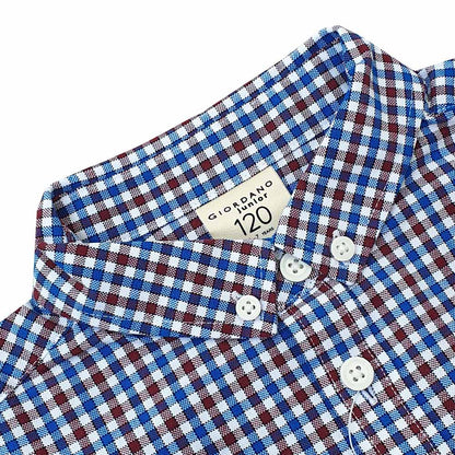 Kids' Cotton Oxford Shirt: Full Button, Embroidered & Garment Washed - Giordano