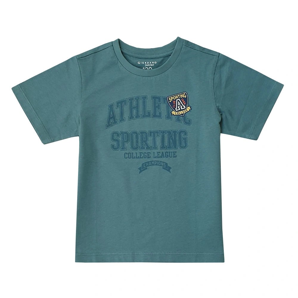Kids Cotton Print Crewneck Tee - Soft & Stylish - Giordano