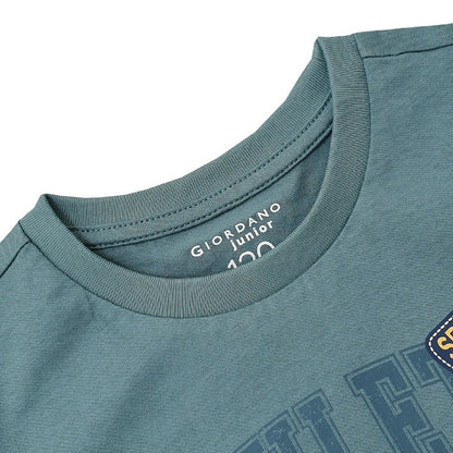 Kids Cotton Print Crewneck Tee - Soft & Stylish - Giordano