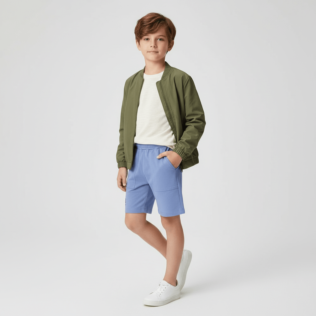 Kids Cotton Spandex French Terry Comfort Shorts 100 - Shop Giordano