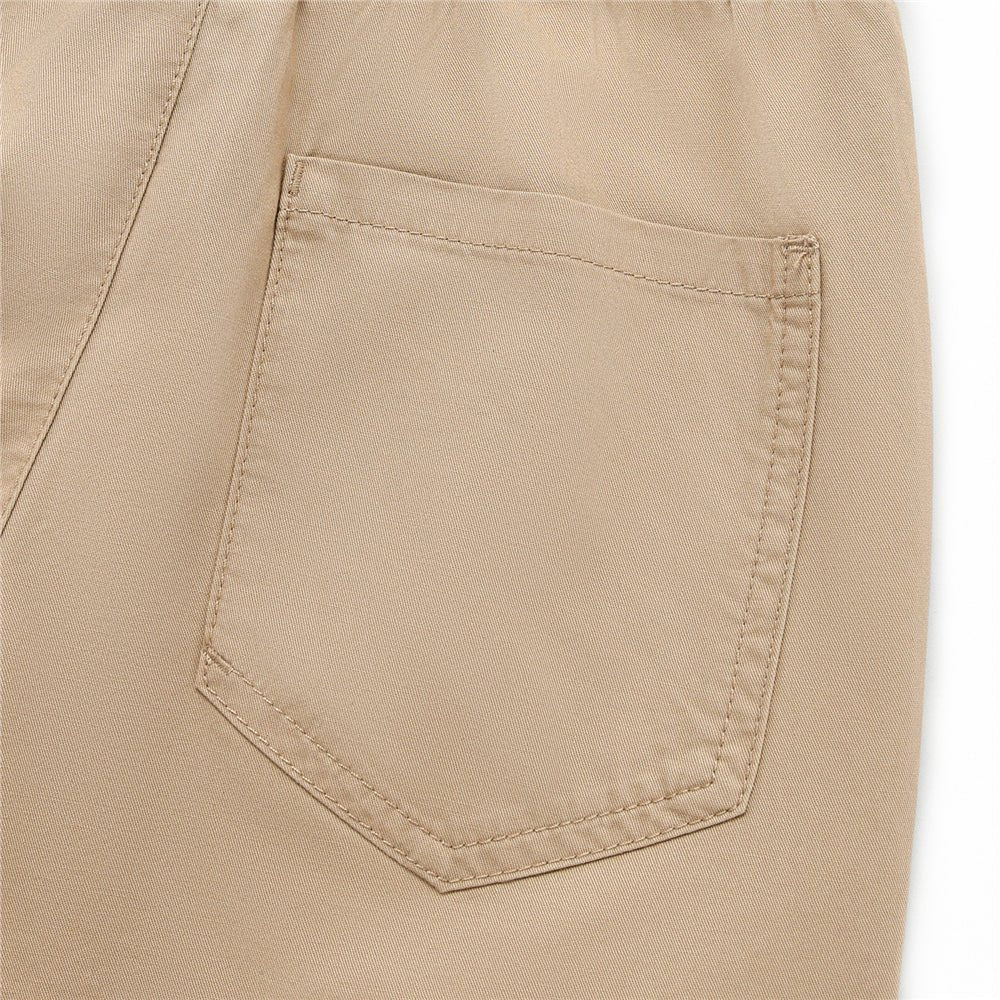 Kids’ Cotton Twill Drawstring Shorts With Elastic Waist 4 Y - Shop Giordano