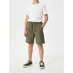 Kids Cotton Twill Tapered Elastic Waist Shorts 4 Y - Shop Giordano
