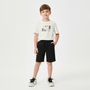 Kids Cotton Twill Tapered Elastic Waist Shorts 4 Y - Shop Giordano