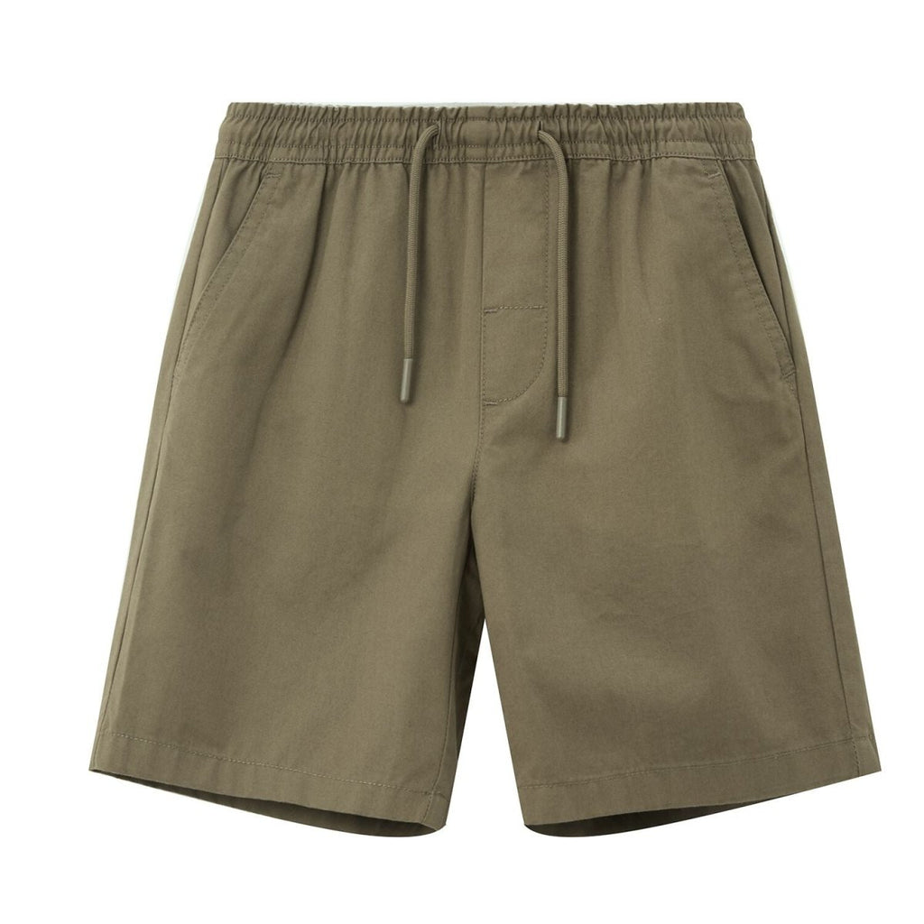 Kids Cotton Twill Tapered Elastic Waist Shorts 4 Y - Shop Giordano