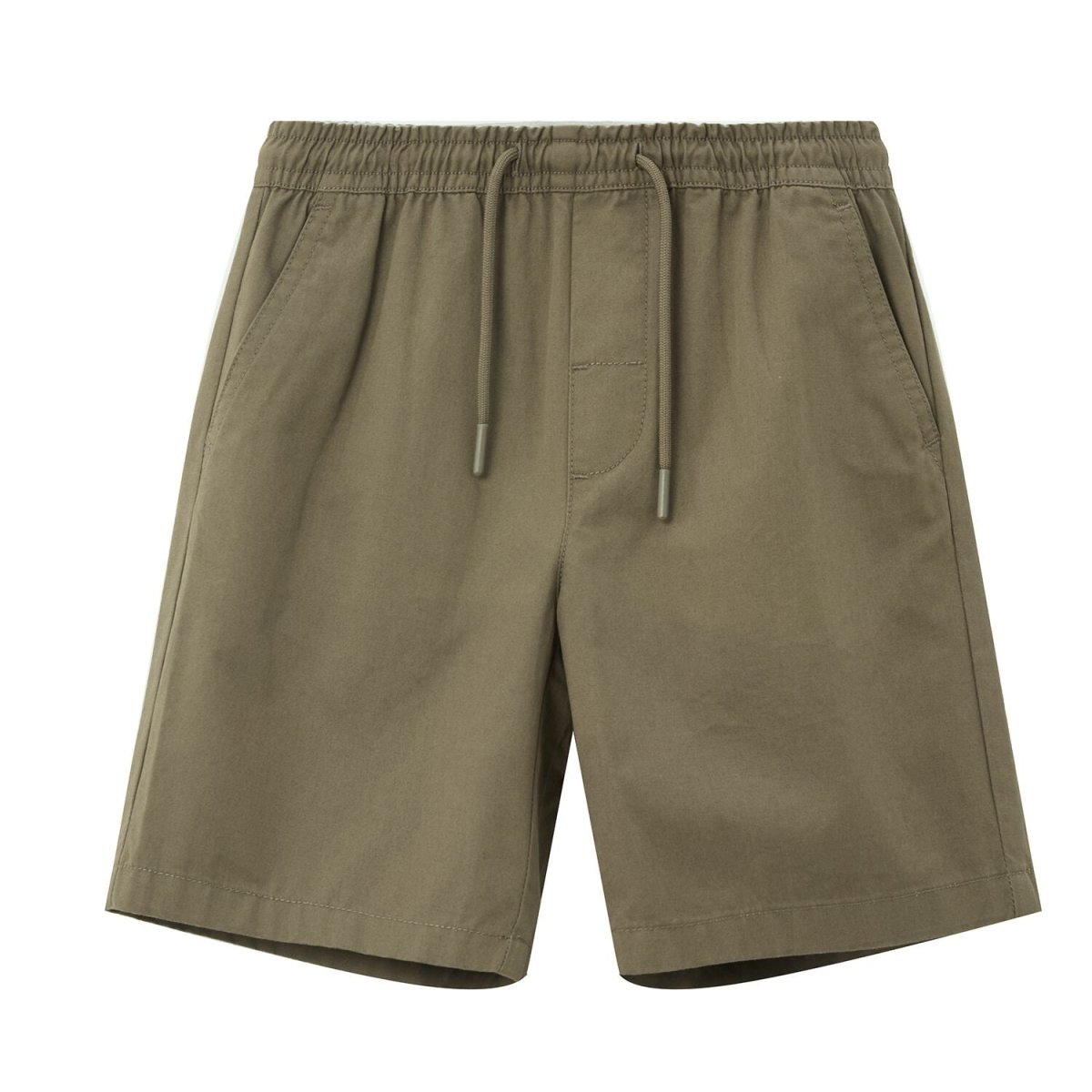 Kids Cotton Twill Tapered Elastic Waist Shorts 4 Y - Shop Giordano