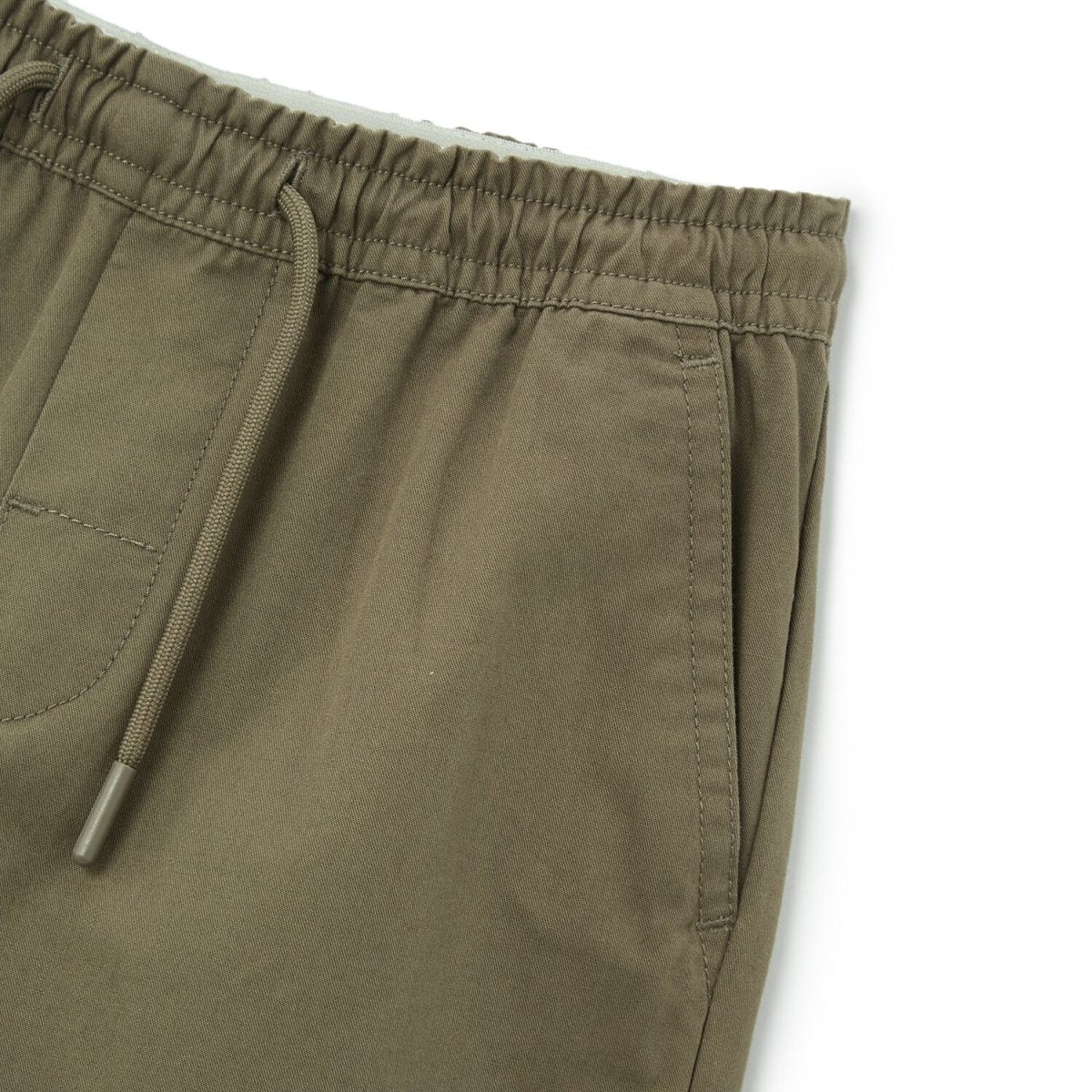 Kids Cotton Twill Tapered Elastic Waist Shorts 4 Y - Shop Giordano