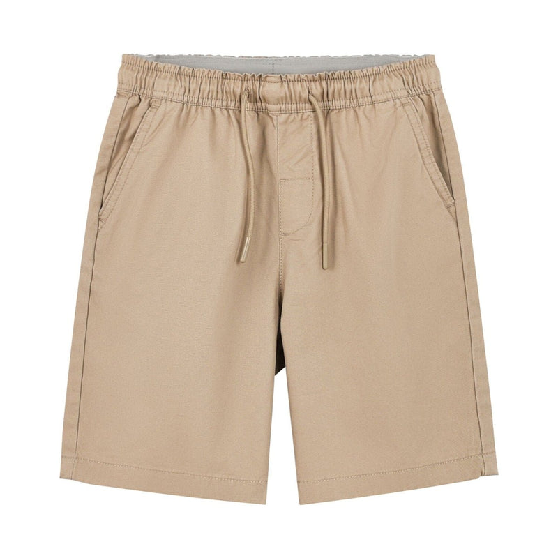 Kids Cotton Twill Tapered Elastic Waist Shorts 100 - Shop Giordano