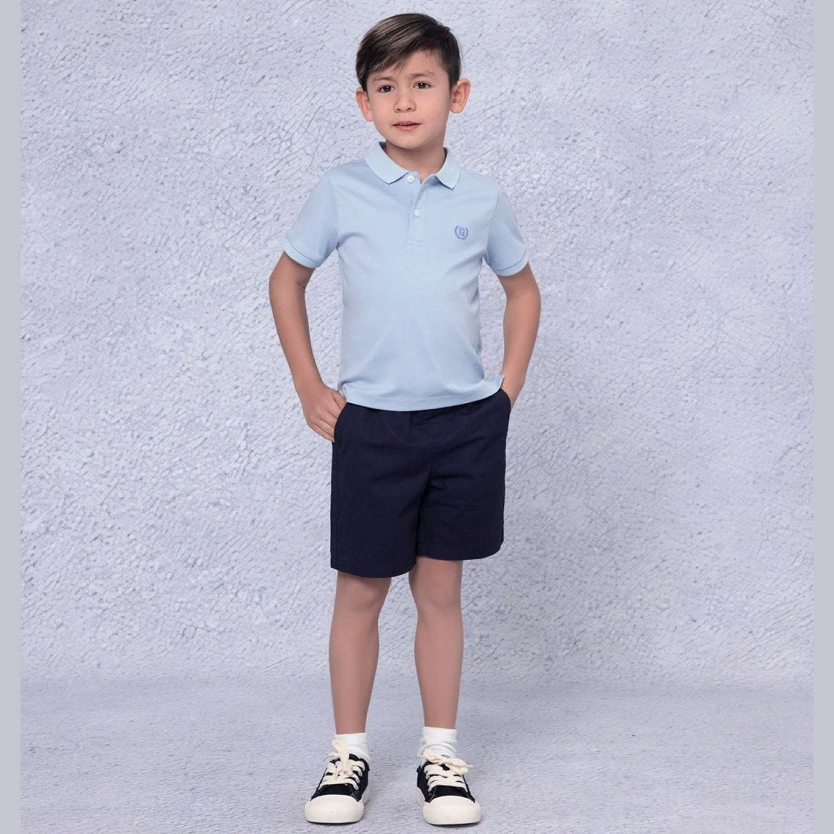 Kids Cotton Twill Tapered Elastic Waist Shorts - Giordano