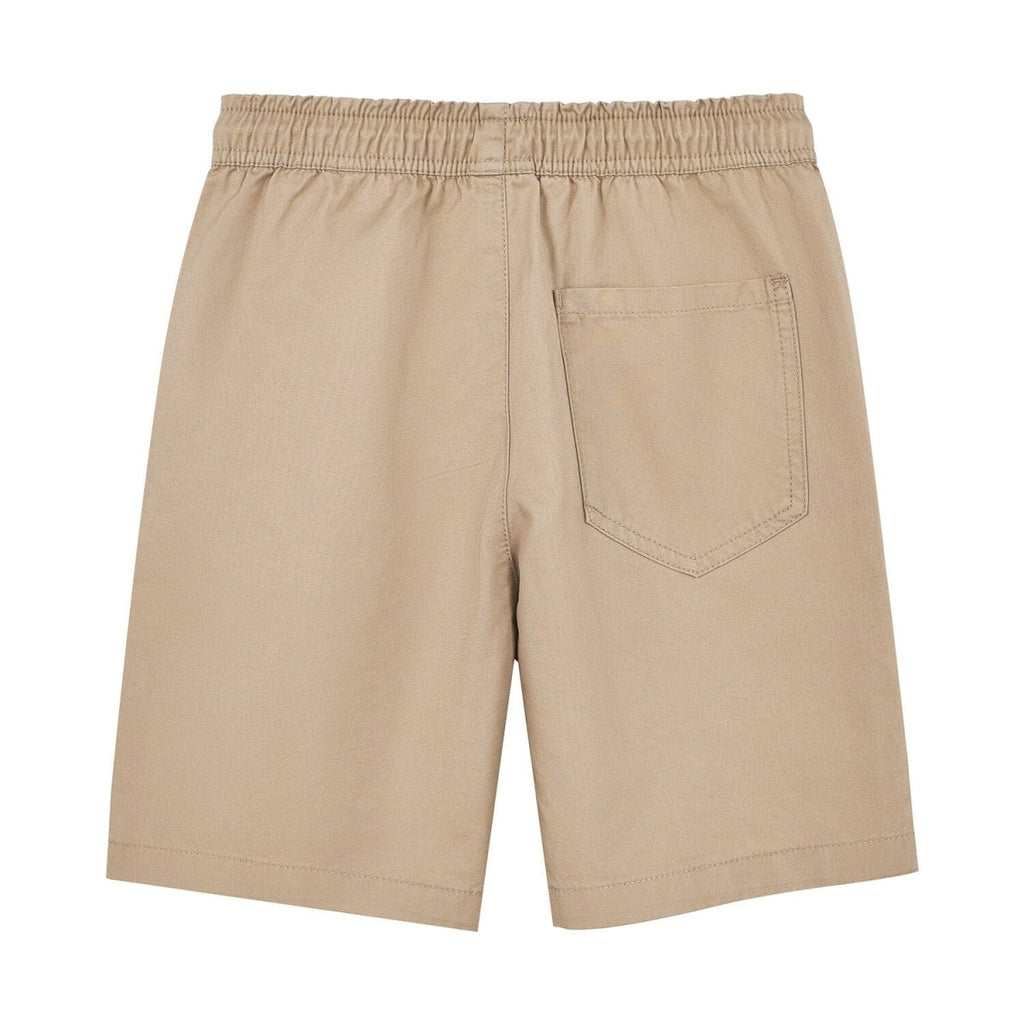 Kids Cotton Twill Tapered Elastic Waist Shorts 100 - Shop Giordano