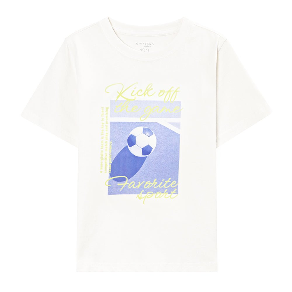 Kids' Crew Neck Print Tee: Regular Fit, Cotton Jersey - Giordano