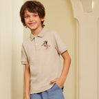 Giordano Kid's' Embroidered Napoleon Polo - Premium Polo