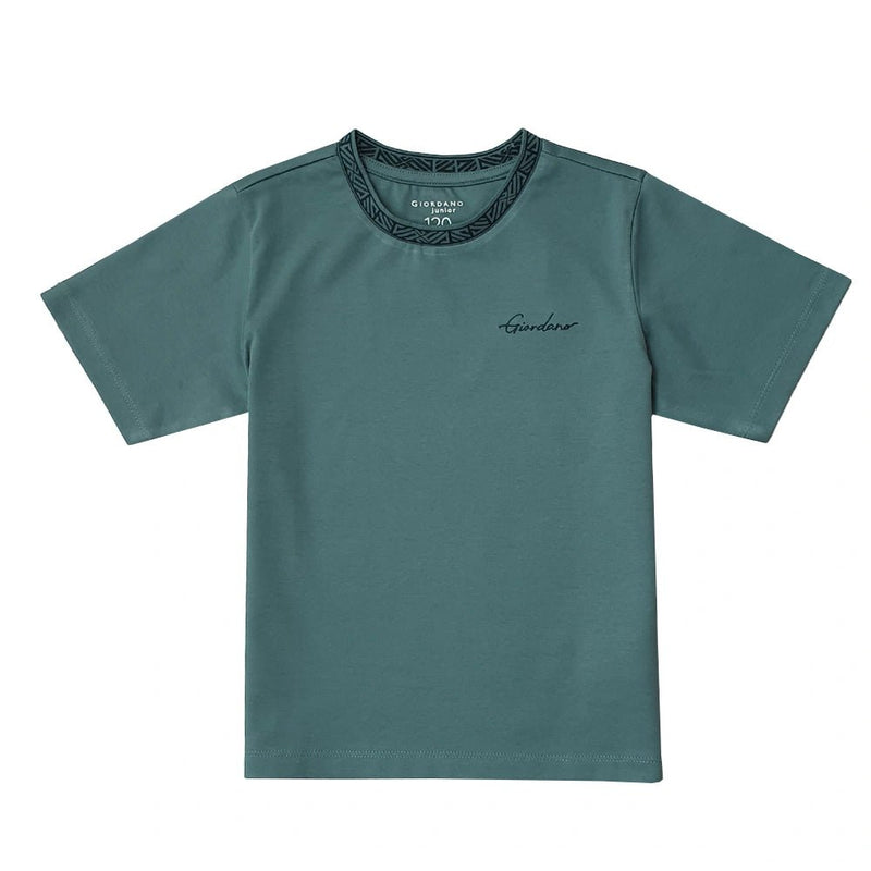 Giordano Kid's' Embroidered Tee: Soft Cotton, Classic Style, Everyday Comfort - Premium Tee