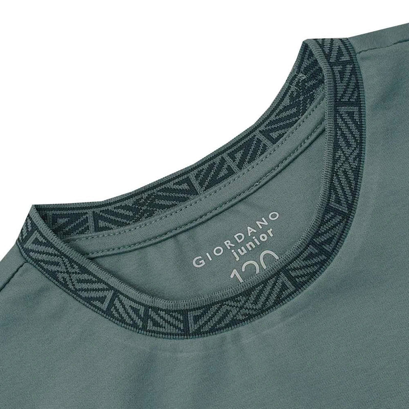 Giordano Kid's' Embroidered Tee: Soft Cotton, Classic Style, Everyday Comfort - Premium Tee